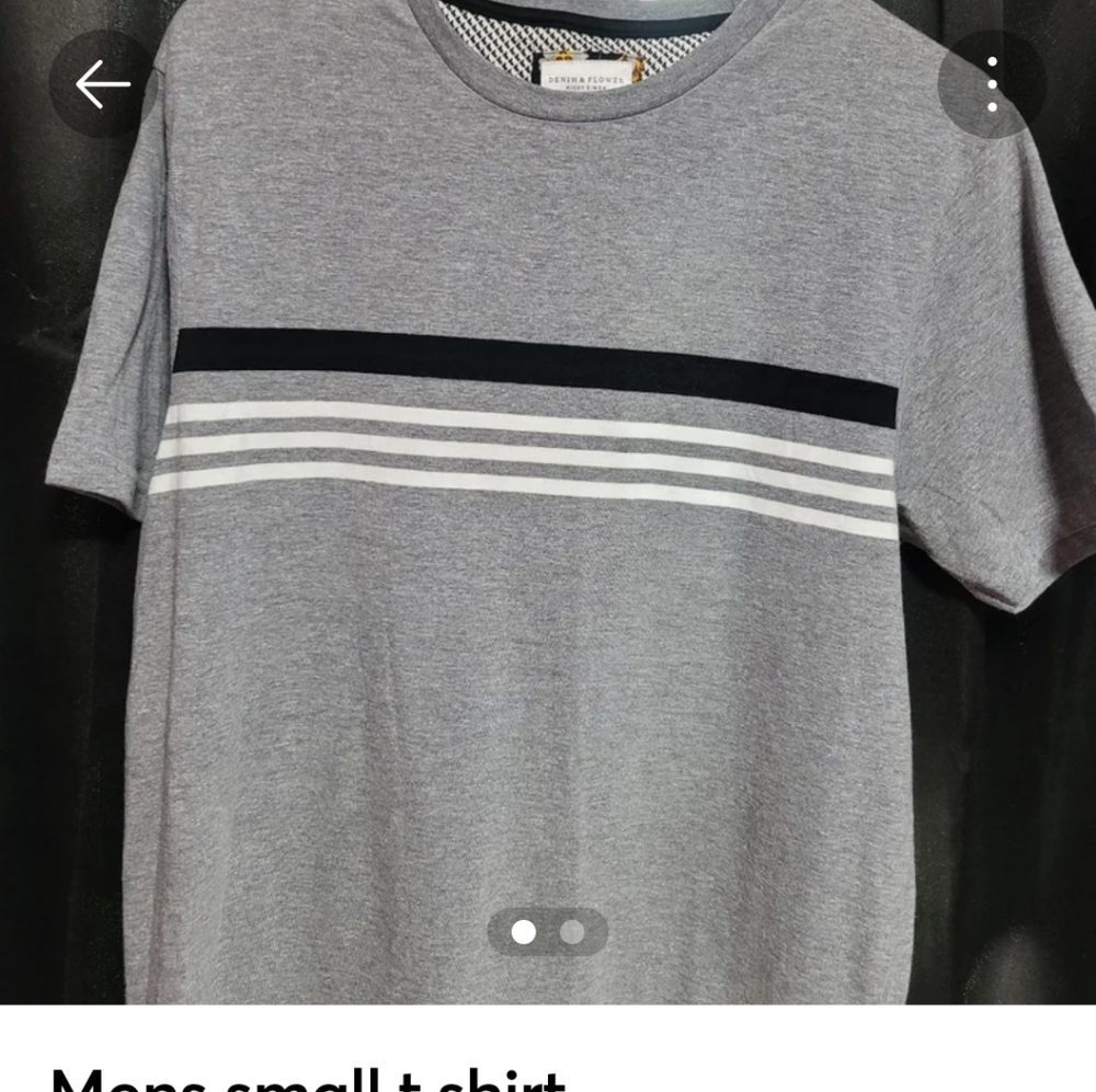 Denim & Flower Gray Striped Men's Tee